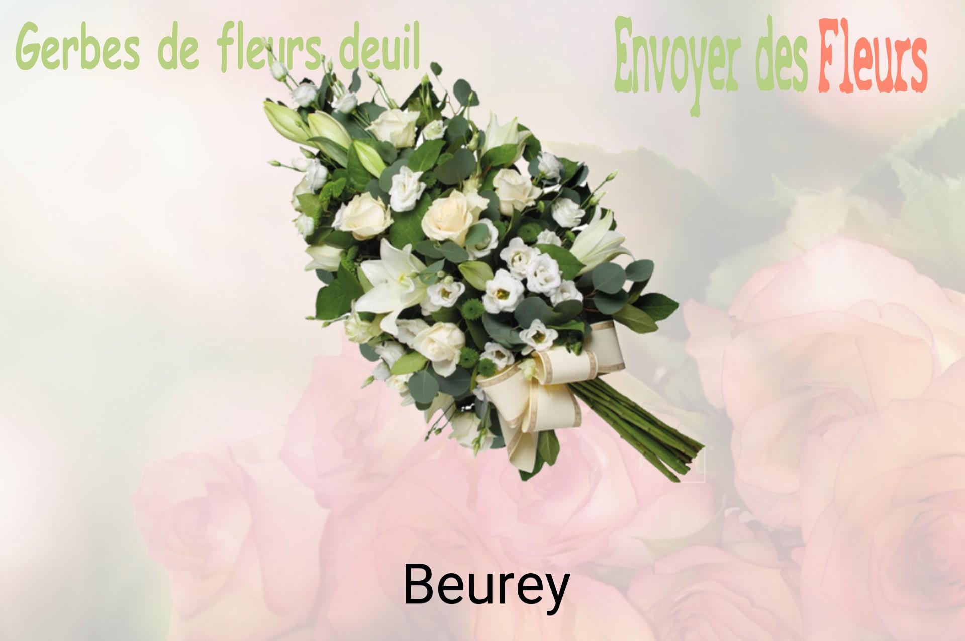 Gerbe de fleurs de deuil livrée à Beurey